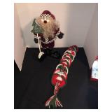 Santa decor and bells for door