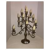 Heavy brass 22in tall candelabra adjustable