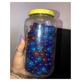 Marbles in 6in glass jar