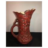 McCoy? water pitcher w/grape design