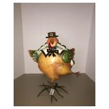 Metal art turkey 15in tall