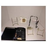 Calculator and assorted picture/plate stands