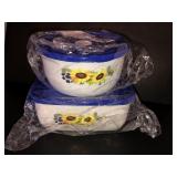 2 sunflower storage containers *new