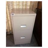 2 drawer file cabinet with files