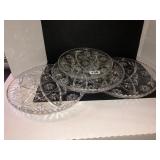 Anchor Hocking Star of David 11in&(3)14in platters