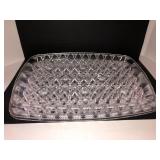 Assorted heavy plastic platters and trays reusable