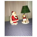 Santa bank and snowman tealight