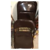 4 metal folding chairs