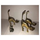 Brass cat figurines