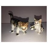 2 Porcelain kitty figurines