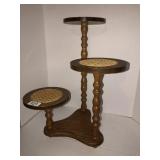 3 tier wood plant stand 21in tall