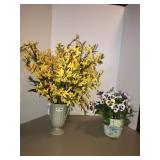 Redwing usa vase and other with faux flowers