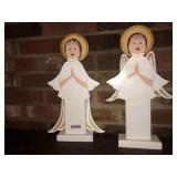 Wooden handmade angels 15in tall