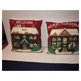 2 Christmas throw pillows