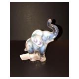 Fenton french opalescent handpainted elephant