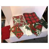 Christmas linen napkins and table cloths