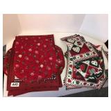 Linen Christmas place mats and napkins