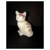 Fenton handpainted cat