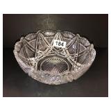 American brilliant sawtooth crystal bowl 8in