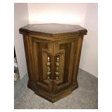 End table octagon with storage 20x20