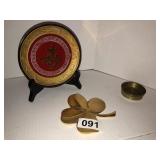 24kt electroplated clover,brass bowl,chinese plate