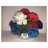 Floral faux arrangment carnations