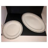 Bavaria 15in platter and 10in plate handpainted