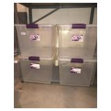 Sterilite 66qt totes with lids (new) X4
