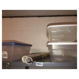 Assorted small totes and lids