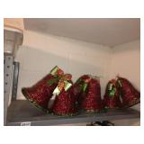 3 sets of Christmas decor bells