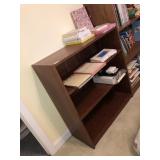 3 pressboard book cases 1ftx28in H=31,43,71