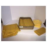 Yellow linen table cloth and napkins