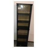 Pressboard CD cabinet with glass doors 48x12x6