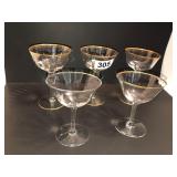 Set of 5 stemware