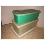 3 Tupperware containers