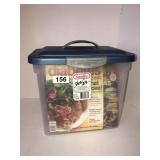 Sterilite tote with various recipe magazines