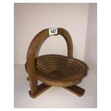 Collapsible basket and indoor thermometer