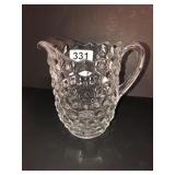 7in Fostoria American glass pitcher