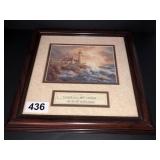 12in framed lighthouse