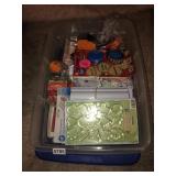 Large tote of cookie and candy molds