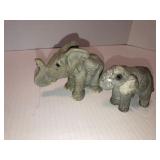 2 porcelain elephant figurines