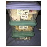 3 small totes with misc crafting