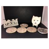 Coasters, kitten plaques, mom sign