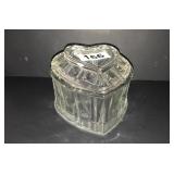 4in Crystal heart candy box