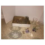 Heirloom quail egg and misc glassware