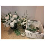 St Patricks day decor and small basket