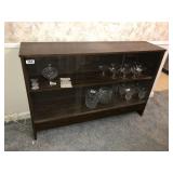 Mid century sliding door bookcase 32x48x11.5