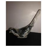 Fenton clear glass bird