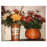 2 fall faux floral arrangements