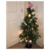 4ft spring flower decorated pine tree